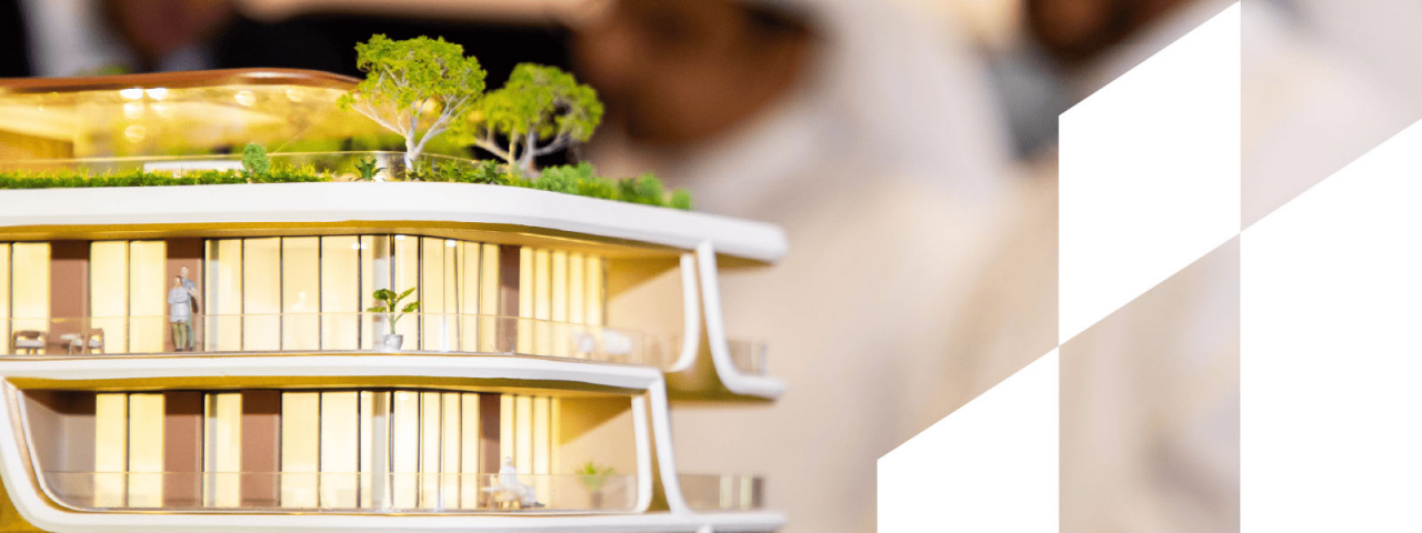 Cityscape Qatar Building Mockup